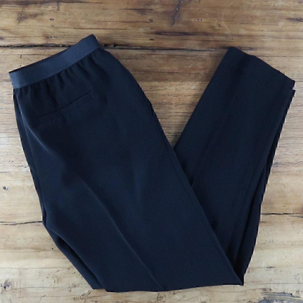 ANN TAYLOR BLACK TUXEDO TYPE PULL ON PANTS SIZE 0